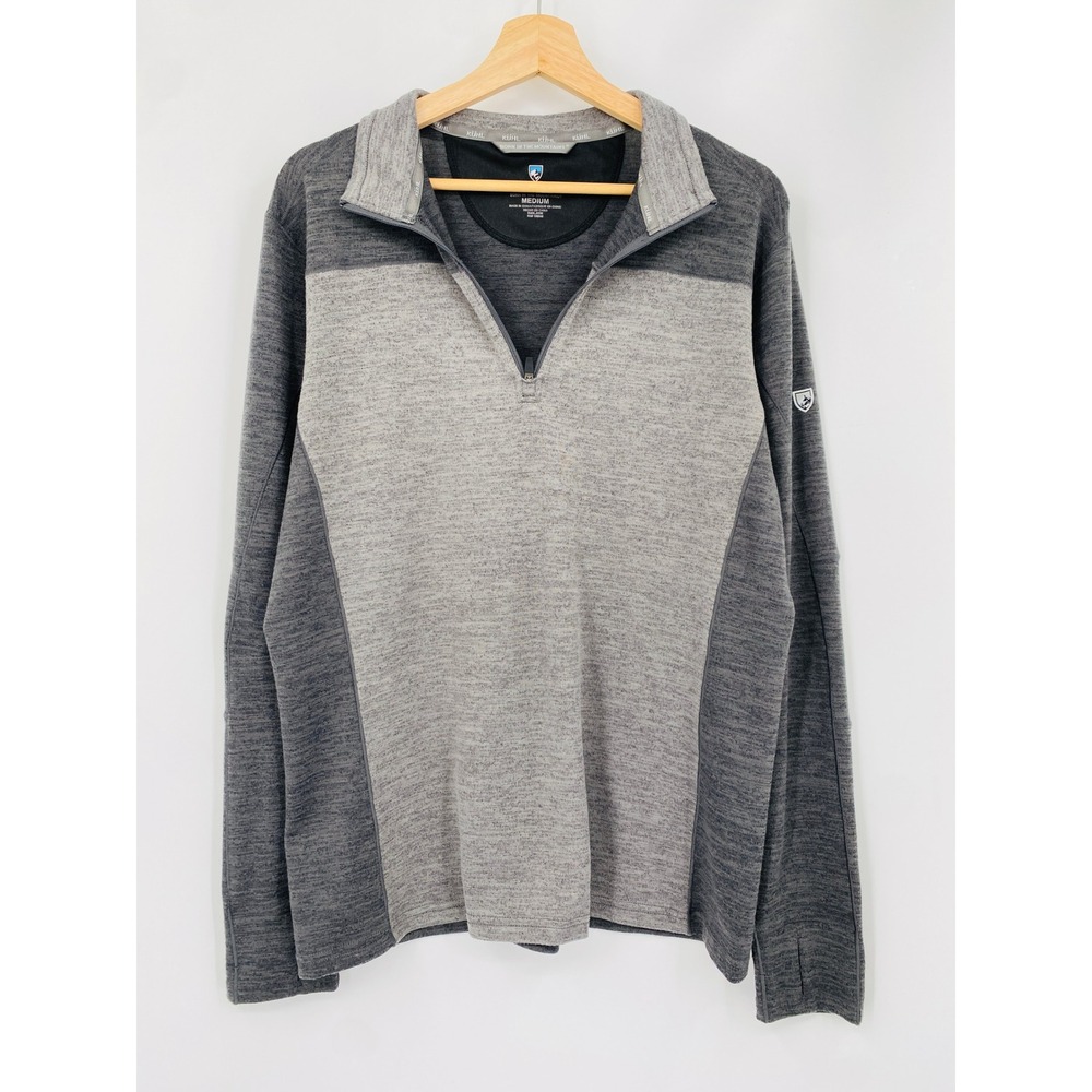 KUHL Quarter Zip Pullover Mens Medium Gray Performance